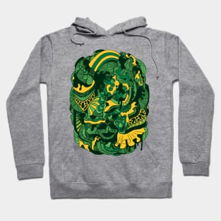 Forrest Green Abstract Wave of Thoughts No 2 Hoodie
